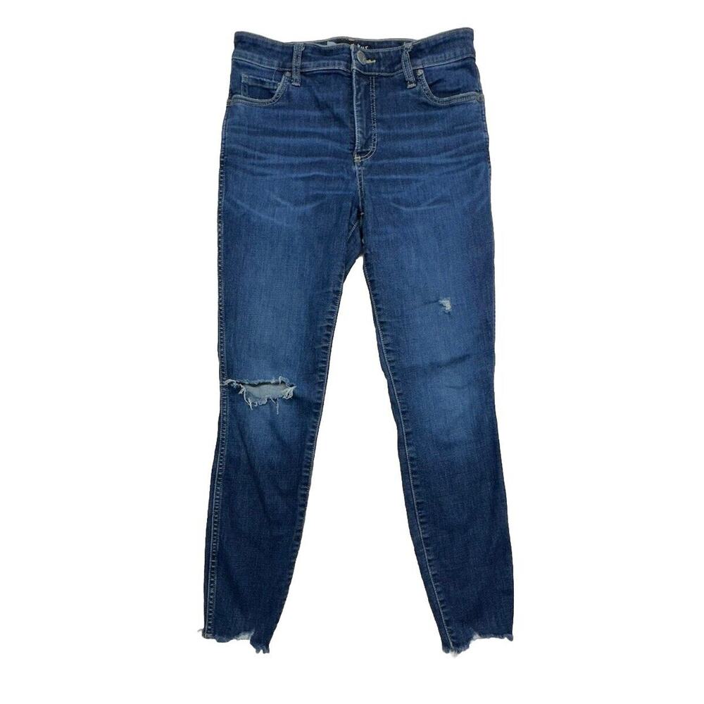 KUT From The Kloth Jeans Size 4‎ Ankle Skinny Denim Blue Distressed